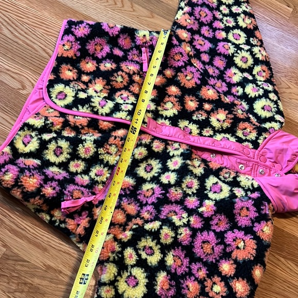 Free People Rocky Ridge Fleece Jacket Pink Daisy, size XS - Picture 9 of 14